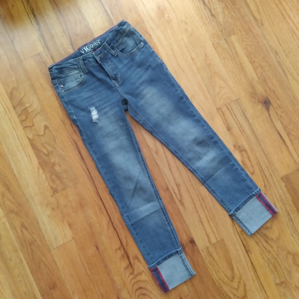 #357 Girls Vigoss Straight Blue Jeans Stevie